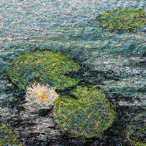 Gemälde, One lily white, Nadine Antoniuk