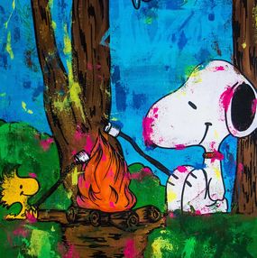 Peinture, Snoopy in Be preset the Today, Carlos Pun Art