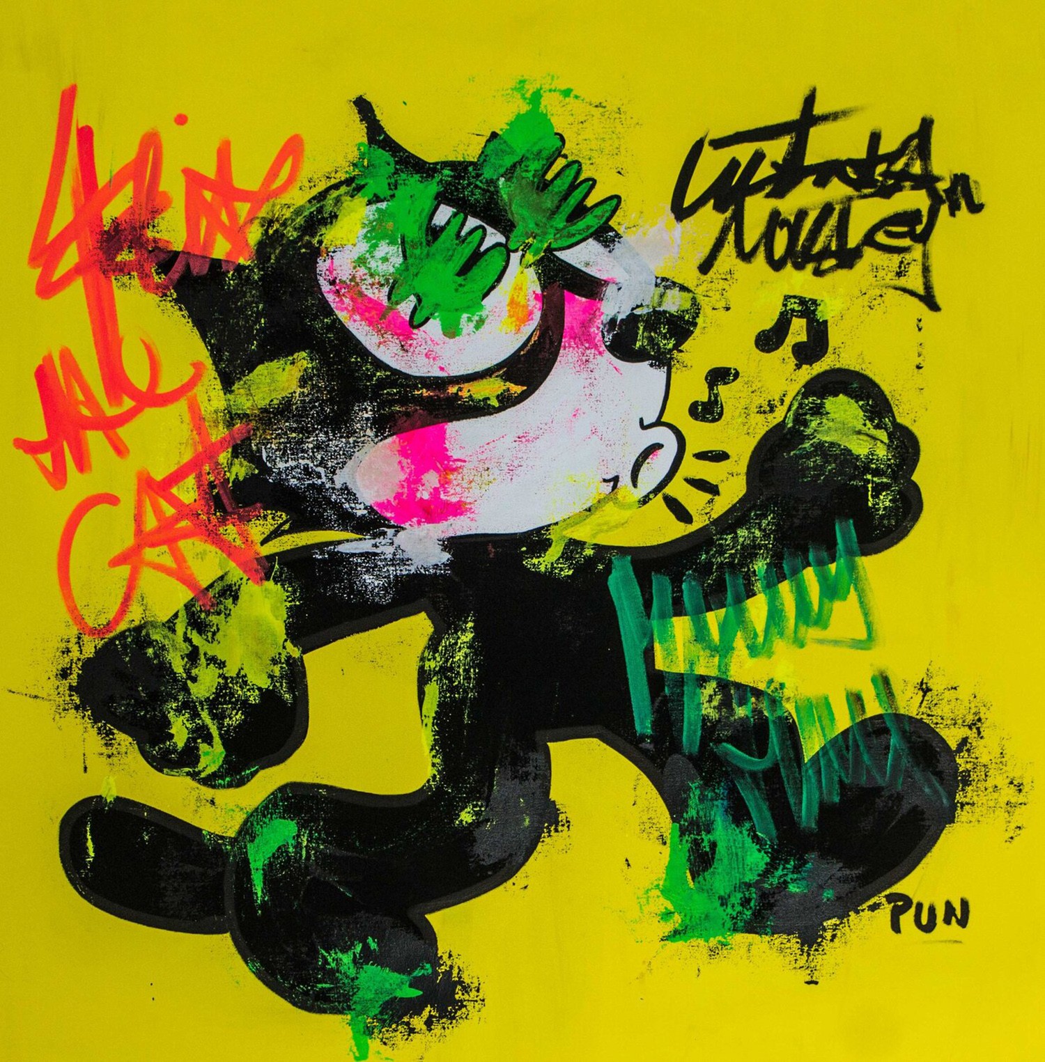 Carlos Pun Art, Felix The Cat Euro Eyes Carlos Pun Art, Felix The Cat Euro Eyes