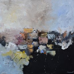 Painting, Houses of the rising sun, Pol Ledent