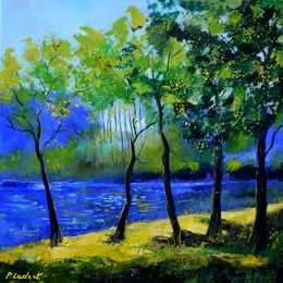 Gemälde, Blue river, Pol Ledent