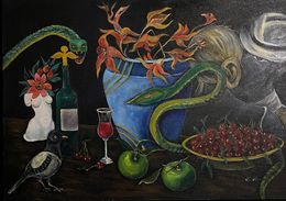 Painting, Adam and Eve, Nino Nasidze