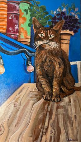 Painting, My District Cat, Nino Nasidze