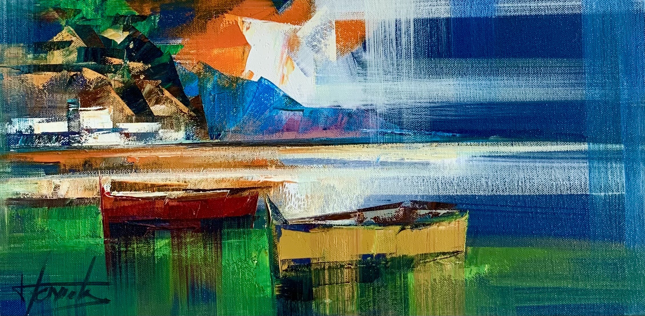 Josep Teixido, Les barques le soir Josep Teixido, Les barques le soir