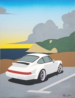 Painting, Great view, great car, Leo Bengtson