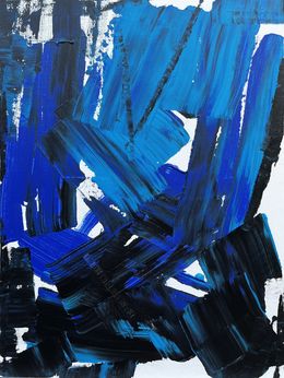 Painting, Bleu intense, Hervé Souffi