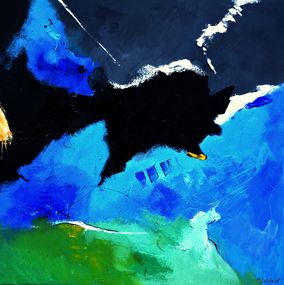 Painting, Blue symphony, Pol Ledent