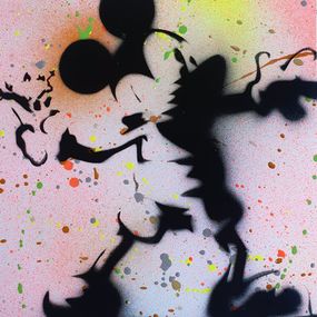 Peinture, Mickey banksy Pochoir, Spaco