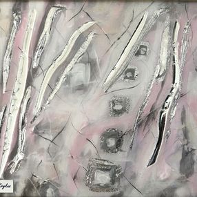 Pintura, Silver rosa abstraction, Nataliia Krykun