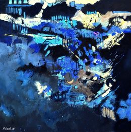 Painting, Blue night, Pol Ledent
