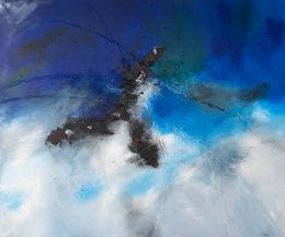 Painting, Des formes dans le ciel - Paysage abstrait, Laurent Roullier
