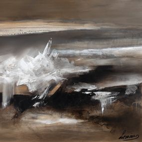 Gemälde, Confusion - Paysage marin et la vague sur les rochers, Danièle Lemius