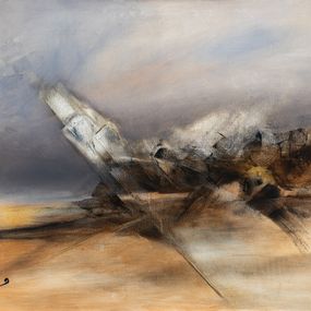 Gemälde, Impact - Paysage abstrait, Danièle Lemius