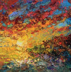 Painting, Colorful sunset, Alisa Onipchenko-Cherniakovska