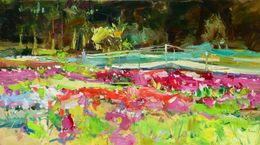 Gemälde, Peonies Garden, Yehor Dulin