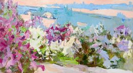 Gemälde, Lilac garden, Yehor Dulin