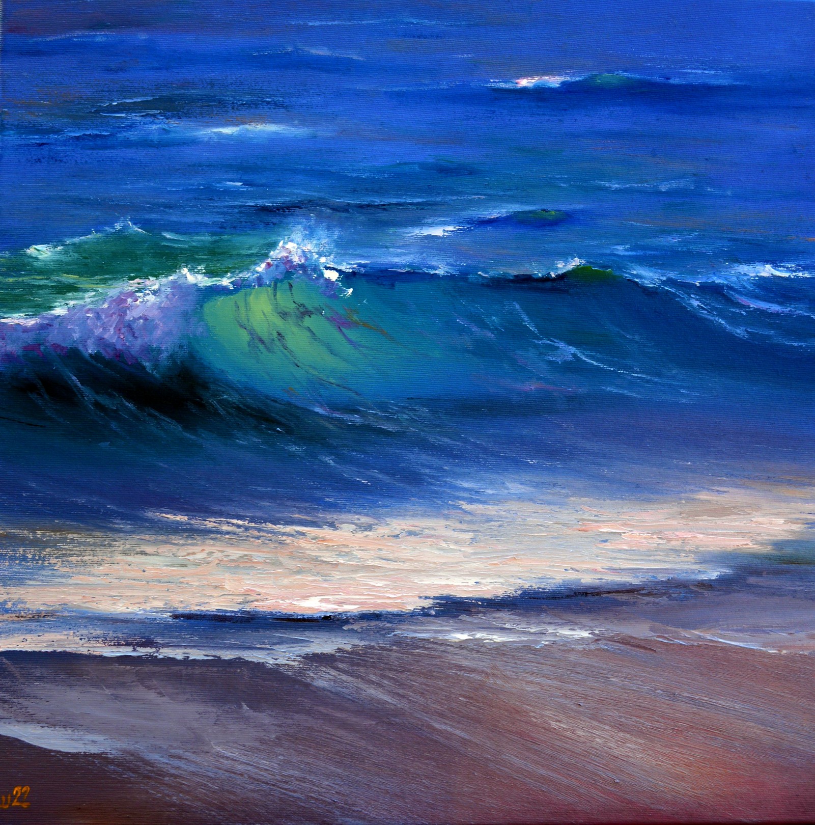 Elena Lukina, Warm summer waves Elena Lukina, Warm summer waves