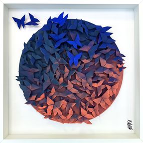 Gemälde, Coucher de soleil... (Origami 2024), Olivier Messas