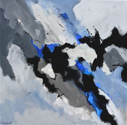 Gemälde, Falling blue, Pol Ledent