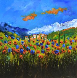 Gemälde, Poppies in Provence, Pol Ledent