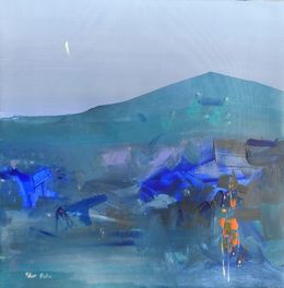 Peinture, Night in the mountains, Yehor Dulin