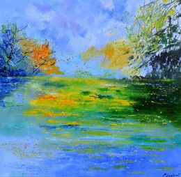 Painting, Quiet waters, Pol Ledent