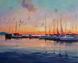 Painting, Evening peace, Vasyl Khodakivskyi