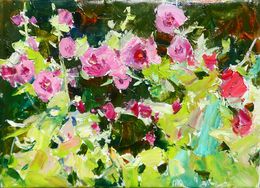 Painting, Mallow flowers, Yehor Dulin