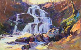 Painting, Shipit waterfall, Serhii Cherniakovskyi