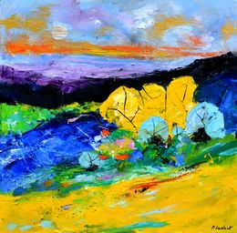 Gemälde, Colourful trees, Pol Ledent