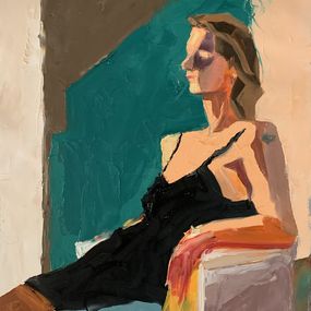 Painting, Woman in a chair, Schagen Vita