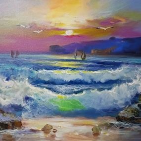 Pintura, Mareggiata al tramonto, Mario Smeraglia