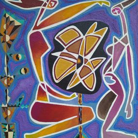 Pintura, Dues noies assegudes i gran flor, Jordi Traperho