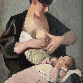 Peinture, Mère et enfant, Henry Meylan