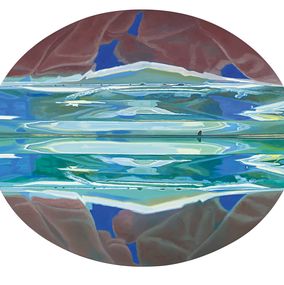 Peinture, Ovale-paysage n°5, Stéphane Belzère