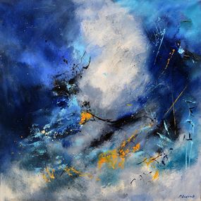 Painting, Blue flight, Pol Ledent