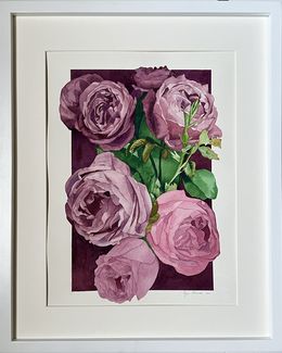 Dessin, 7 Pink Roses, Iryna Antoniuk