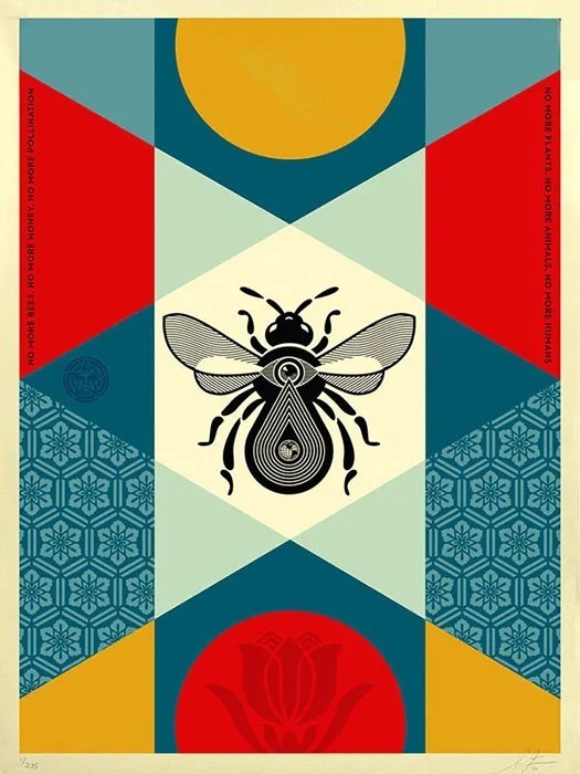 Shepard Fairey (Obey), Bee Geometric (Dark) Shepard Fairey (Obey), Bee Geometric (Dark)