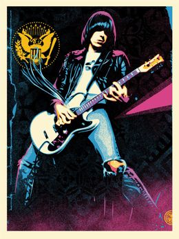 Edición, Johnny Ramone smokin’ strings, Shepard Fairey (Obey)