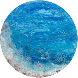 Painting, Les récifs coralliens - série Fonds marins, Moniq