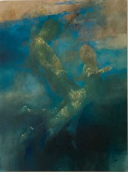 Painting, Ocean Swimmers, Bill Bate