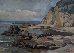 Peinture, Paysage de bord de mer, Raffaele De Grada