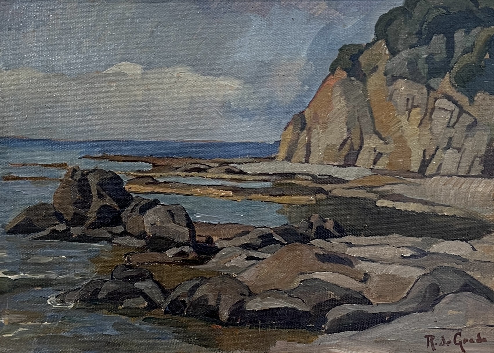 Raffaele De Grada, Paysage de bord de mer Raffaele De Grada, Paysage de bord de mer