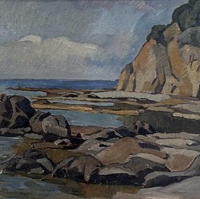 Pintura, Paysage de bord de mer, Raffaele De Grada