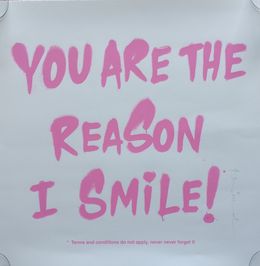 Drucke, You Are The Reason I Smile (Pink), Mr Brainwash