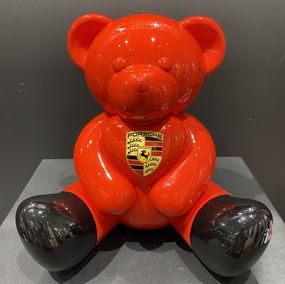 Skulpturen, Gacko bear love pop art Porsche, André Gacko