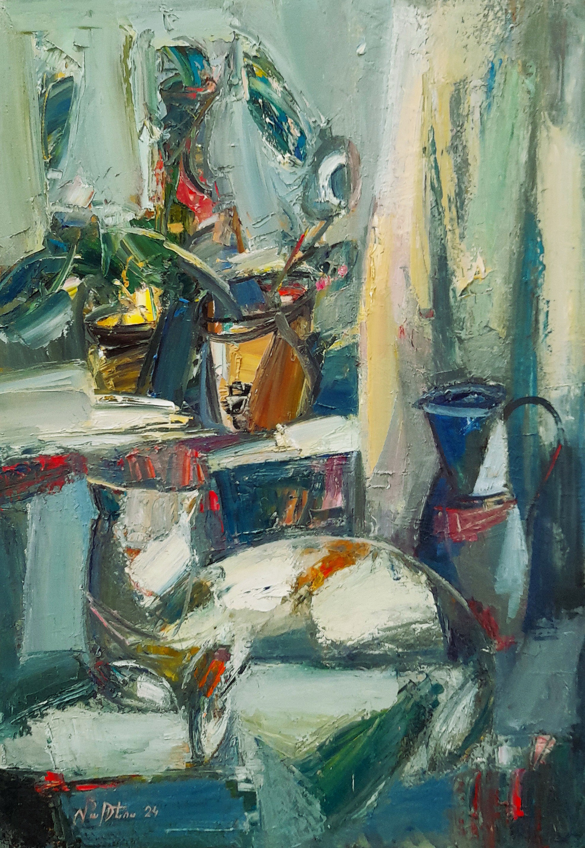 Mateos Sargsyan, Still Life With a Cat Mateos Sargsyan, Still Life With a Cat