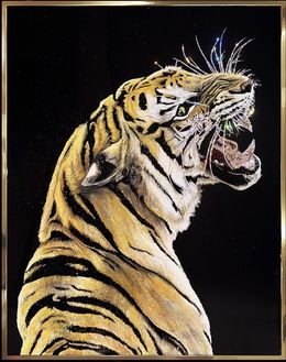 Painting, Roaring Tiger, Lily Art