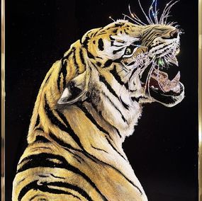 Painting, Roaring Tiger, Lily Art