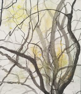 Painting, Poésie en forêt, Liying Xie